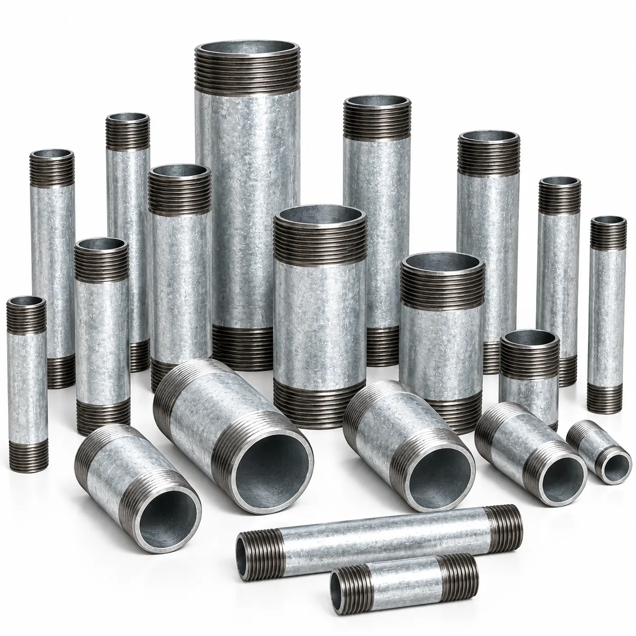 GI Pipe Nipples in sizes from ½ inch to 4 inch